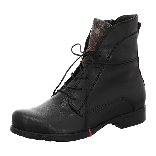 THINK! Damen Denk leicht gefütterte Stiefelette 0040 SCHWARZ/Kombi, 38 EU - Wanderschuhe mit Reißverschluss und leichtem Futter, nachhaltig gefertigt für Komfort und Stil bei jedem Schritt.