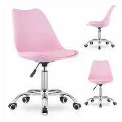 FORTENA Ergonomischer Bürostuhl Drehstuhl für Home Office, Rosa - Rosa