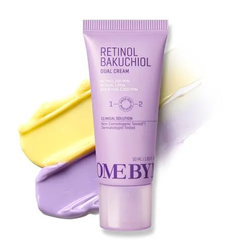 SOME BY MI Retinol Bakuchiol Dual Cream – 50 ml – Korean Moisturizer mit Kollagen & Retinol für glatte, strahlende Haut – Stärkende & beruhigende Pflege mit Niacinamid, Panthenol und Vitamin E