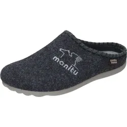 Manitu Home Herren Pantoffeln 220247, Grau (Anthrazit) - Bequeme Hausschuhe für Herren mit rutschfester Sohle, ideal für entspannte Abende zu Hause.