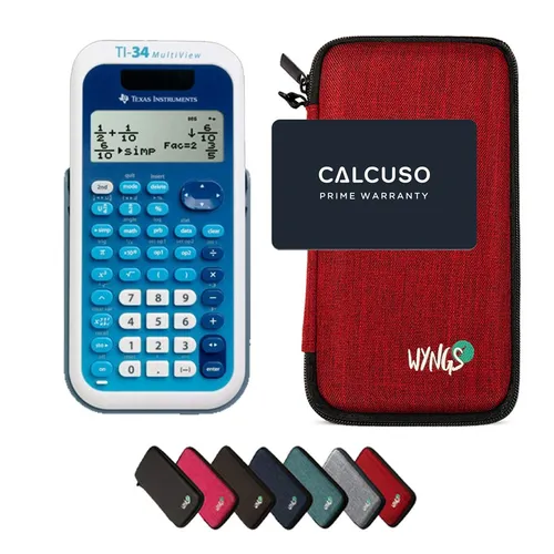 Produktbild TI-34 MultiView Taschenrechner + Schutztasche Rot