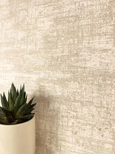 Newroom Tapete Beige Vliestapete - Modernes Industrial Design für stilvolle Räume - Tapeten mit Used-Look in Beige Taupe Gold, lichtbeständig und hochwaschbeständig. Inklusive gratis Tapezier-Ratgeber für ein perfektes Ergebnis!
