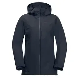 Jack Wolfskin FERNBLICK 2L JKT W - Regenjacke für Damen, Gr. S (36), night-blue - Funktionsjacke für Stadt und Natur, schützt zuverlässig vor Wind und Wetter, aus umweltfreundlichem TEXAPORE ECOSPHERE PRO gefertigt.
