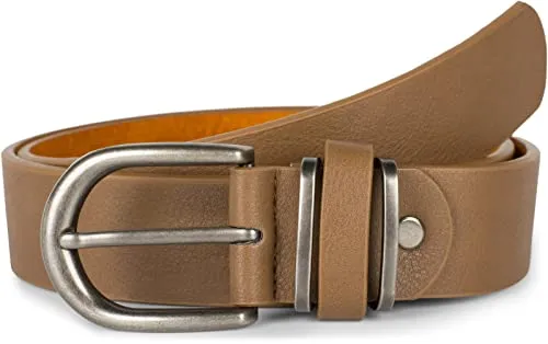 styleBREAKER Unisex Gürtel mit Metall-Details - Herren-Gürtel aus Kunstleder, kürzbar und mit edlen Metall-Details für einen stilvollen Look. Ideal für jede Gelegenheit.