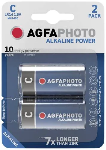 AgfaPhoto LR14 Baby (C)-Batterie Alkali-Mangan 1.5V 2St.