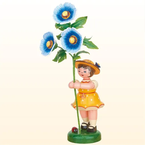 Hubrig Volkskunst Blumenkind Mädchen mit Malve