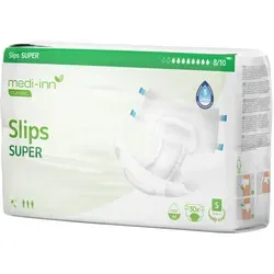 Medi-Inn Inkontinenz-Slips SUPER, 8 Tropfen, Unisex-Passform, weiß S - Inkontinenzeinlagen mit hoher Saugstärke und atmungsaktiven Materialien für optimalen Tragekomfort. Ausgestattet mit Nässeindikator und verstellbaren Laschen.