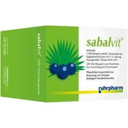 Sabalvit 200 ST - Pflanzliches Prostatamittel - Arzneimittel zur Linderung von Miktionsbeschwerden bei gutartiger Prostatavergrößerung, unterstützt eine verbesserte Harnentleerung.