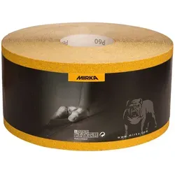 Mirka Gold Rolle 115mmx50m P320 - Hochwertiges Schleifmittel - Zubehör für Elektrowerkzeug mit hoher Schleifleistung und außergewöhnlicher Standzeit, ideal für vielseitige Anwendungen wie Glätten und Entfernen von Farbresten.