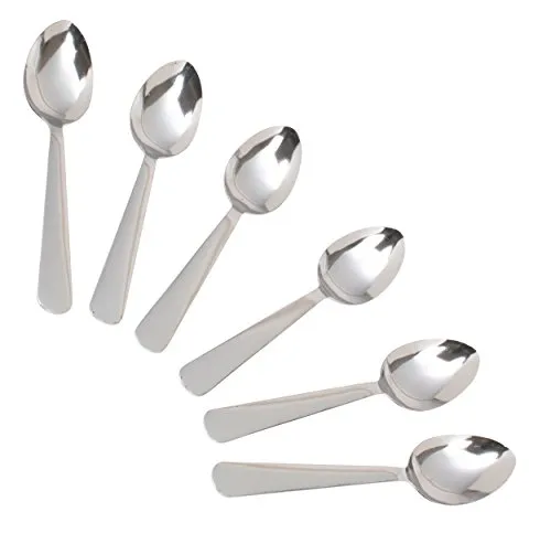 KitchenCraft 6er Set Teelöffel, polierter Edelstahl, 14 cm