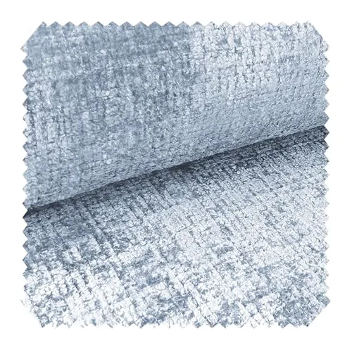 novely® CRETA Glänzender Chenille-Polsterstoff, Robuster Möbelstoff, Schwer Entzündbarer Bezugsstoff, Pflegeleichte Meterware 1lfm | Farbe: 70 Eisblau