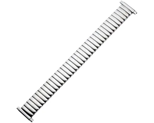 MARBURGER Uhrenarmband 16, 17, 18, 19, 20, 21, 22mm Edelstahl Silber Zugband