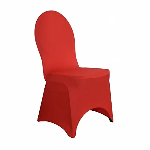 eventkauf Stuhlhusse Stretch Stuhlbezug Stuhlüberwurf Universal (Rot)