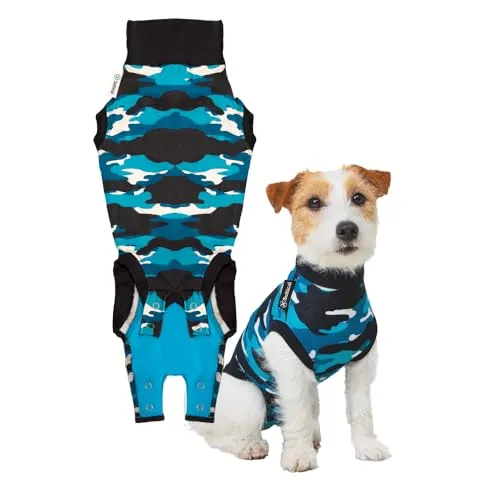 Suitical Recovery Suit Hund, S+, Blau Camouflage
