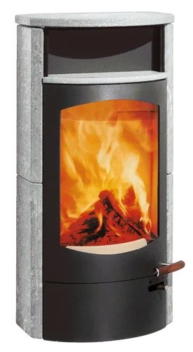 AUSTROFLAMM Kamin Koko 2.0 | Specksteinmantel+Specksteinplatte+WHF | 6 kW
