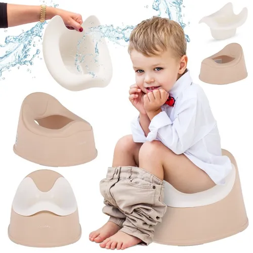 Sun Baby Anti-Rutsch-Töpfchen mit herausnehmbarem Einsatz, Farbe: Beige/Weiß