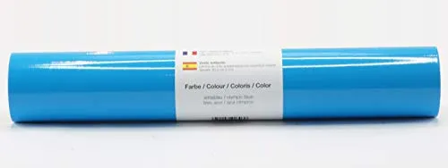 Selbstklebende Plotterfolie Vinylfolie 30,5 cm x 3 m glänzend 39 Farben zur Auswahl, Farbe:158 Adriablau