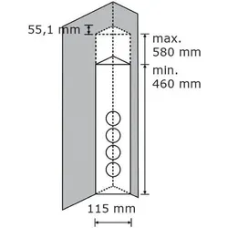 Thebo RIVA Eck-Steckdosenelement 4f Steckdose, 2m - Steckdosen & Zubehör, platzsparendes Design mit 4 Anschlüssen für optimale Stromversorgung in engen Räumen.