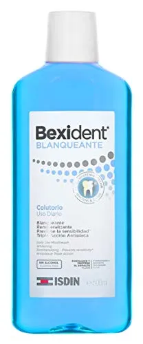 Bexident Blanqueante Mundwasser 500ML - Mundwasser zur Zahnaufhellung, 500 ml, mit speziellen Inhaltsstoffen für ein strahlendes Lächeln und frischen Atem.