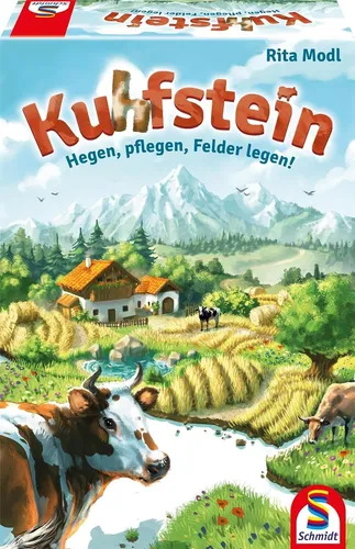 Schmidt Spiele 49440 Kuhfstein - Familienspiel für 2-4 Spieler, strategisches Plättchenlegen für unvergessliche Spielabende ab 8 Jahren