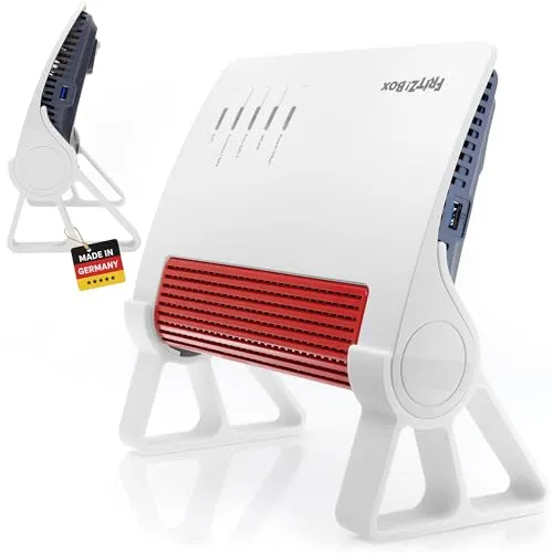 Ständer für FRITZ!Box 7690, 5590, 4690, 7590 AX - Kabelgebundene Router, Made in Germany, stabiler Ständer für optimale Platzierung Ihrer FRITZ!Box-Modelle.