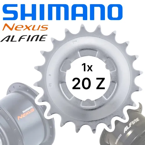 Shimano Nexus / Alfine Getriebenaben Verschleiss Ersatz Ritzel Silber 20 Zähne