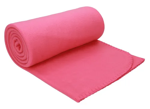Wohndecke Luxus Fleecedecke Kuscheldecke Größe 130x170 cm Farbe Fuchsia, Betz, 180 g/m²