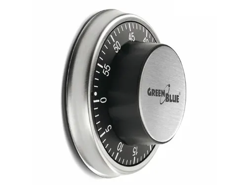 GreenBlue Küchentimer GB152 - Mechanischer Küchentimer 1-59 Minuten, präzise Zeitmessung in elegantem Schwarz