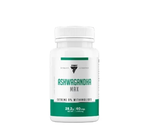 TREC Nutrition TREC® ASHWAGANDHA MAX 60 Kapseln Kapseln, 28,2 g, Pro Kapsel: 335 mg Extrakt mit 30 mg Withanoliden