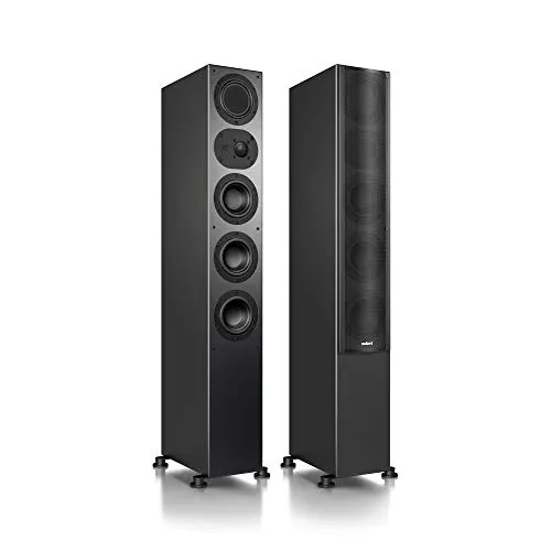 Nubert nuLine 264 | Schwarzes Standlautsprecherpaar | 2 Stück Standbox | Lautsprecher für Musikgenuss | Heimkino Qualität auf hohem Niveau | Passive Standboxen mit 3 Wege Technik Made in Germany