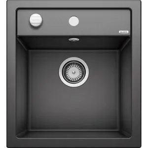BLANCO Spülbecken DALAGO 45, anthrazit - Granitspüle 46,5 x 51 cm, hitzebeständig und leicht zu reinigen, ideal für moderne Küchen