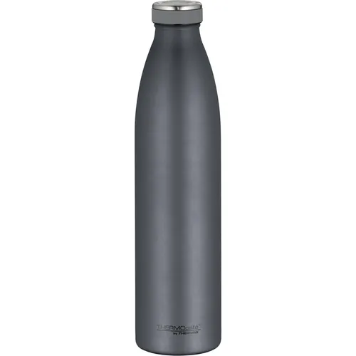 THERMOcafé by THERMOS TC BOTTLE 1,00l - Isolierflasche in graphite grey mat - Thermobehälter, kohlensäurefest, hält Getränke 12h heiß und 24h kalt, ideal für Schule, Büro und unterwegs - 100% auslaufsicher und umweltfreundlich.