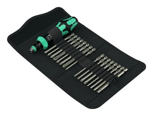 Wera Kompakt 60 RA-R Werkstatt Ratschen-Schraubendreher 17-teilig - Bitsatz für präzises Arbeiten mit innovativer Ratschenmechanik und Schnellwechselfutter. Ideal für Handwerker, die Wert auf Effizienz legen.