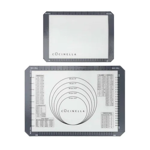 2tlg Set Silikon Backmatte Silikonmatte Antihaft Teigunterlage Backunterlage