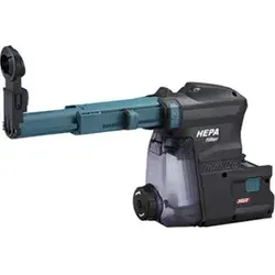 Makita Staubabsaugung DX14 für Kombihammer HR004GZ und HR004GM201 - Zubehör Elektrowerkzeuge mit HEPA-Filter und Reinigungsfunktion für staubfreies Arbeiten. Transparente Staubbox mit 400 ml Volumen und doppelter Verriegelung für Sicherheit.