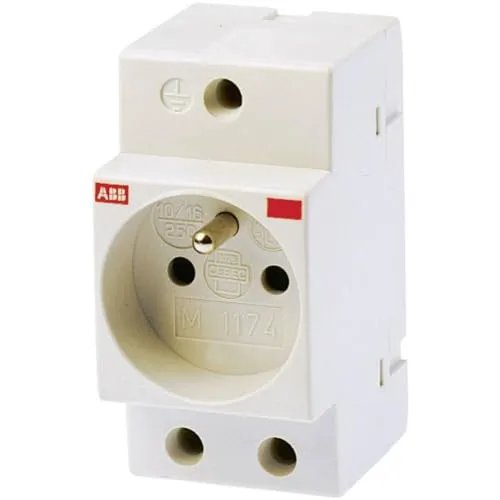 ABB 420066 Modular-Stecker 2-polig mehr Erde in grau von ABB