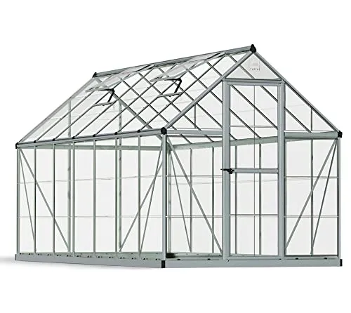 Palram - Canopia Gewächshaus Harmony 614 - Garten-Zubehör mit großzügigen Maßen (185x208x424 cm) und einfacher Selbstmontage. Genießen Sie eine 5-jährige Herstellergarantie für Ihr Gartenprojekt!