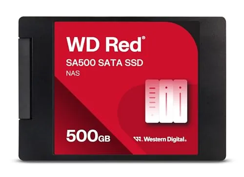 WD Red 500 GB NAS SSD - 2.5 Inch SATA Festplatte, optimiert für NAS-Systeme mit schneller Datenzugriffszeit und hoher Energieeffizienz