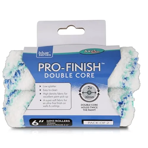 Axus Décor Immaculate Finish AXU/RB6L2 M Pro-Finish Plus Flor Roller, Blau, 2 Stück