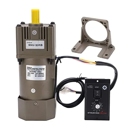 Elektrischer Getriebemotor, AC 220V 90W Einphasen-Asynchrongetriebemotor Verzögerung einstellbare Drehzahl(50K)
