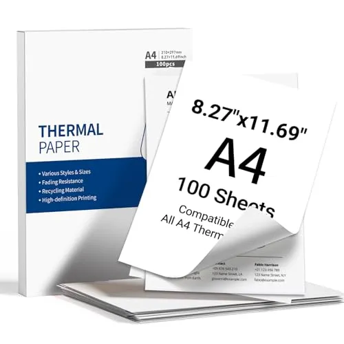 Thermopapier A4 für Tragbare Drucker A285M/A28U/A28/M08F/M832/M834