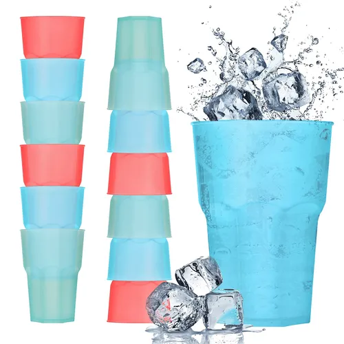 astor24 12er Set Bruchsichere Trinkbecher 480 ml - Becher für jeden Anlass – Bunte, unzerbrechliche Kunststoff Trinkbecher für Kinderfeste, Camping und Cocktailpartys. Mit 480 ml ideal für unbeschwerte Genussmomente!