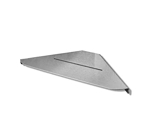 Eck-Duschablage 23 x 23 cm aus Edelstahl in silber von PHOS Edelstahl Design