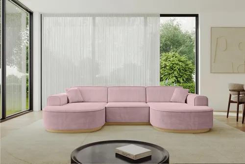 ALTDECOR Wohnlandschaft MARI-U1-v2, Bequeme U-Form Eckcouch in pink von ALTDECOR