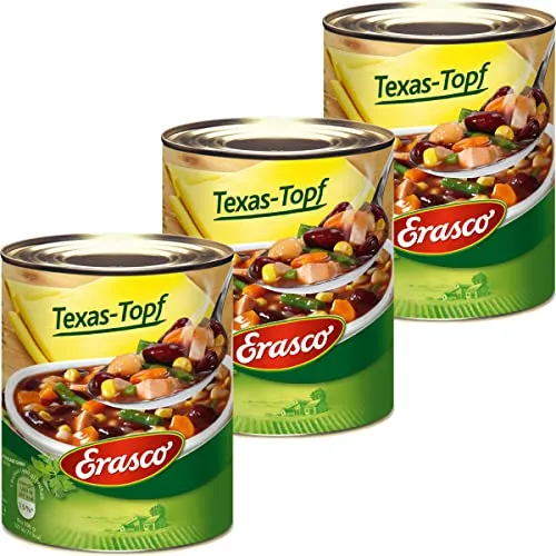 Erasco Texas Topf fein würzig pikant aus besten Zutaten 800g 3er Pack