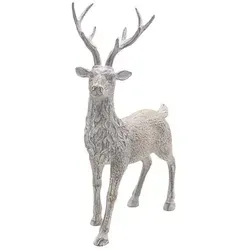 Dekohelden24 Dekofigur Hirsch aus Keramik in Weiß, in verschiedenen Größen (1 St), cm weiß 8 cm x 28 cm