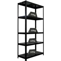 PROREGAL® Schwerlastregal RAGNAR 180x90x40cm - Schwerlastregal mit 5 robusten Stahlböden, ideal für Werkstatt und Garage. Hohe Traglast von 125 kg pro Ebene und einfache Steckmontage für schnellen Aufbau.