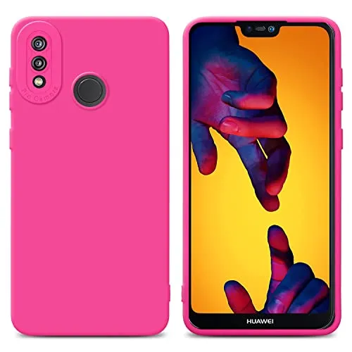 Cadorabo Hülle kompatibel mit Huawei P20 LITE 2018 NOVA 3E Schutzhülle TPU Silikon Case Liquid Design mit Kameraschutz Slim Kratzfest Gummi Case Hülle für Huawei P20 LITE 2018 NOVA 3E in Pink