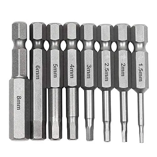 CODIRATO 8 Stück Torx Schraubendreher Bits Set Magnetische Schraubendreher Kit S2 Stahl 1/4 Zoll Sechskant Schaft Elektrische Schraubendreher Werkzeuge Reparatur set
