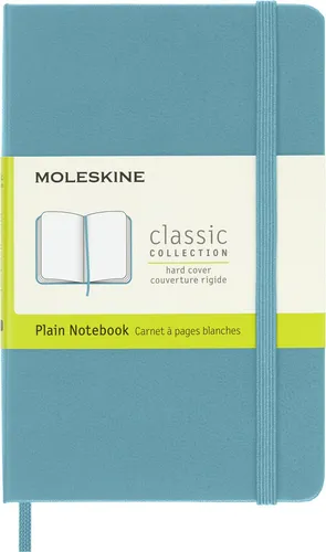 Moleskine Classic Plain Paper Notebook, Hard Cover and Elastic Closure Journal,